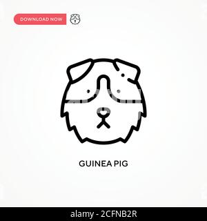 Vektorsymbol für Guinea-Schwein. Moderne, einfache flache Vektor-Illustration für Website oder mobile App Stock Vektor