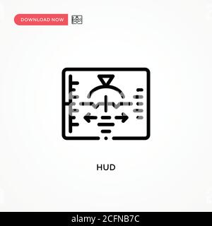 HUD-Vektor-Symbol. Moderne, einfache flache Vektor-Illustration für Website oder mobile App Stock Vektor