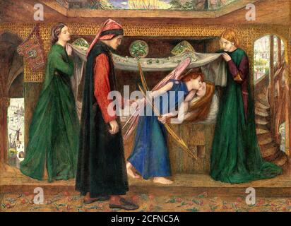 Rossetti Dante Gabriel - Dantes Traum zur Zeit von Der Tod von Beatrice 1 - British School - 19th Jahrhundert Stockfoto