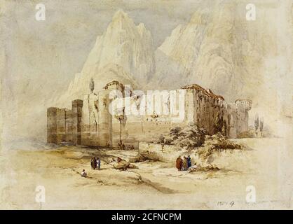 Roberts David - Kloster St. Catherine Mount Sinai - British School - 19. Jahrhundert Stockfoto