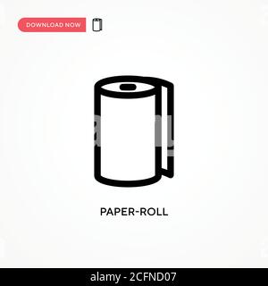 Vektorsymbol für Papierrollen. Moderne, einfache flache Vektor-Illustration für Website oder mobile App Stock Vektor