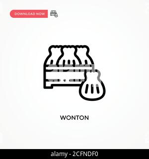 Wontonvektor-Symbol. Moderne, einfache flache Vektor-Illustration für Website oder mobile App Stock Vektor