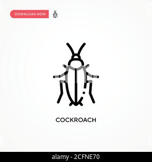 Vektorsymbol für Kakerlaken. Moderne, einfache flache Vektor-Illustration für Website oder mobile App Stock Vektor