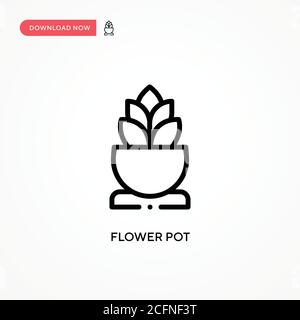 Vektorsymbol Blumentopf. Moderne, einfache flache Vektor-Illustration für Website oder mobile App Stock Vektor