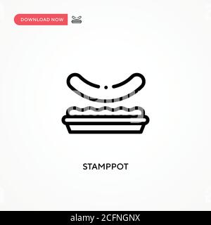 Stamppot-Vektor-Symbol. Moderne, einfache flache Vektor-Illustration für Website oder mobile App Stock Vektor