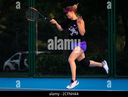 Elina Svitolina der Ukraine während der Praxis am 2019 China Open Premier obligatorisches Tennisturnier Stockfoto