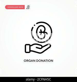 Vektorsymbol für Organspenden. Moderne, einfache flache Vektor-Illustration für Website oder mobile App Stock Vektor