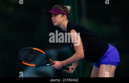 Elina Svitolina der Ukraine während der Praxis am 2019 China Open Premier obligatorisches Tennisturnier Stockfoto