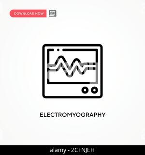 Vektorsymbol für Elektromyographie. Moderne, einfache flache Vektor-Illustration für Website oder mobile App Stock Vektor