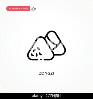 Zongzi-Vektor-Symbol. Moderne, einfache flache Vektor-Illustration für Website oder mobile App Stock Vektor