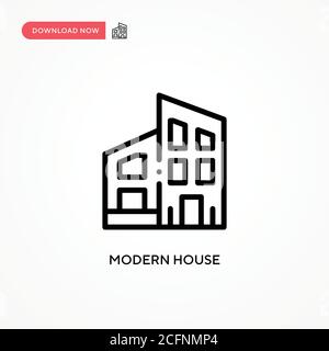 Modernes Haus Vektor-Symbol. Moderne, einfache flache Vektor-Illustration für Website oder mobile App Stock Vektor