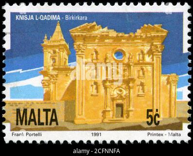 Briefmarken aus Malta in den nationalen Erbe der Maltesischen Inseln Serie von 1991 Stockfoto