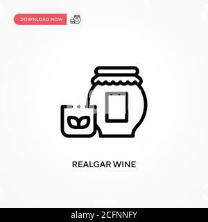 Realgar Wein Vektor-Symbol. Moderne, einfache flache Vektor-Illustration für Website oder mobile App Stock Vektor