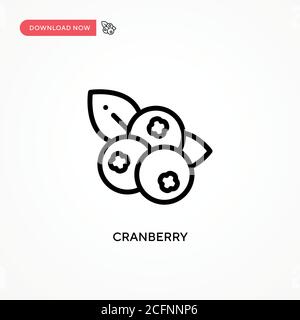 Cranberry-Vektorsymbol. Moderne, einfache flache Vektor-Illustration für Website oder mobile App Stock Vektor