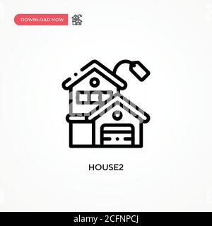 House2-Vektorsymbol. Moderne, einfache flache Vektor-Illustration für Website oder mobile App Stock Vektor