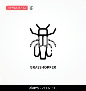 Grasshopper-Vektorsymbol. Moderne, einfache flache Vektor-Illustration für Website oder mobile App Stock Vektor