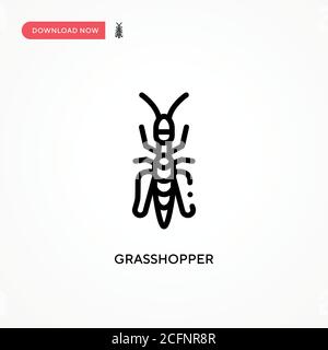 Grasshopper-Vektorsymbol. Moderne, einfache flache Vektor-Illustration für Website oder mobile App Stock Vektor
