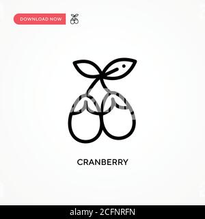 Cranberry-Vektorsymbol. Moderne, einfache flache Vektor-Illustration für Website oder mobile App Stock Vektor