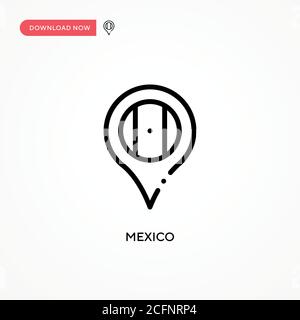 Mexiko-Vektorsymbol. Moderne, einfache flache Vektor-Illustration für Website oder mobile App Stock Vektor