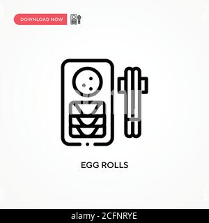 Vektorsymbol „Eierrollen“. Moderne, einfache flache Vektor-Illustration für Website oder mobile App Stock Vektor