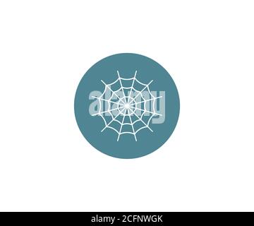 Spinnennetz, halloween, Spinne, Web-Symbol. Vektor-Illustration, flaches Design. Stock Vektor