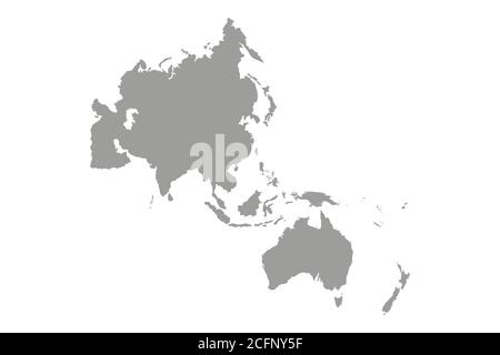 Karte von Asien-Pazifik. Vektor Stock Vektor