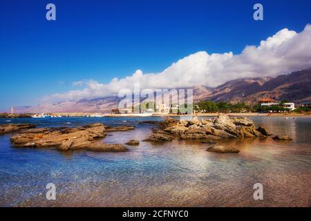 Frangokastello Strand auf Kreta, Griechenland Stockfoto