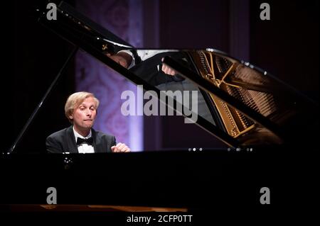 Prag, Tschechische Republik. September 2020. Der tschechische Pianist Ivo Kahanek tritt am 6. September 2020 im Rahmen des Internationalen Musikfestivals Dvorak Prag in Prag auf. Kredit: Katerina Sulova/CTK Foto/Alamy Live Nachrichten Stockfoto