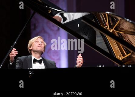 Prag, Tschechische Republik. September 2020. Der tschechische Pianist Ivo Kahanek tritt am 6. September 2020 im Rahmen des Internationalen Musikfestivals Dvorak Prag in Prag auf. Kredit: Katerina Sulova/CTK Foto/Alamy Live Nachrichten Stockfoto