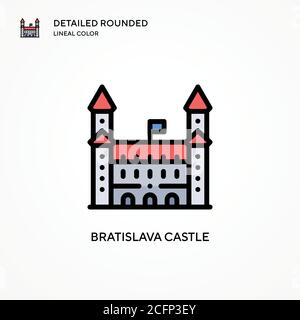 Bratislava Burg Vektor-Symbol. Moderne Vektorgrafik Konzepte. Einfach zu bearbeiten und anzupassen. Stock Vektor