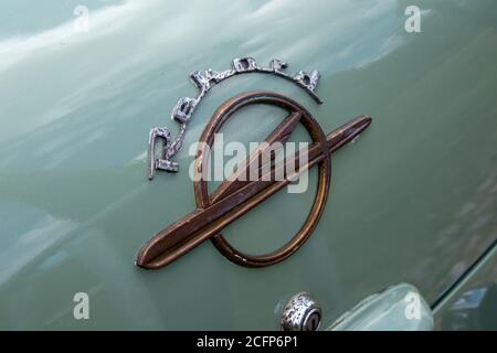 1955 Opel Olympia Rekord Detail Stockfoto