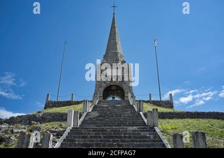 gedenkstätte für Soldaten, die im Ersten Weltkrieg getötet wurden Auf dem Monte Cimone in Italien genannt OSSARIO DEL CIMONE Stockfoto