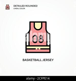 Vektorsymbol Basketball-Trikot. Moderne Vektorgrafik Konzepte. Einfach zu bearbeiten und anzupassen. Stock Vektor