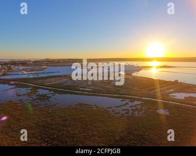 Blick auf die Salinas de Torrevieja Stockfoto