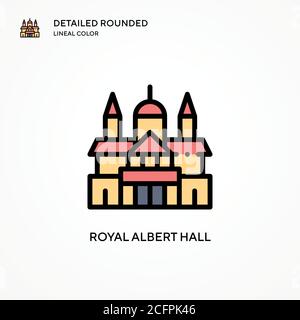 Royal albert Hall Vektorsymbol. Moderne Vektorgrafik Konzepte. Einfach zu bearbeiten und anzupassen. Stock Vektor