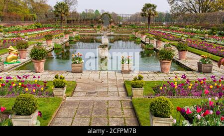 The Sunken Garden im Kensington Palace London, Großbritannien Stockfoto