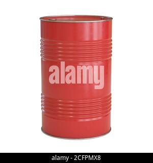 Roter Lauf isoliert auf dem weißen Hintergrund 3d-Rendering Stockfoto