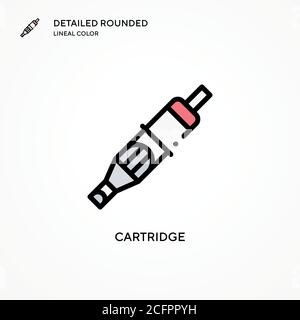 Kartuschenvektor. Moderne Vektorgrafik Konzepte. Einfach zu bearbeiten und anzupassen. Stock Vektor