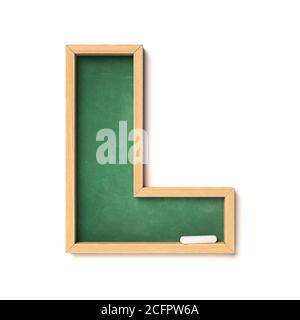 Chalkboarf Font 3d Rendering Letter L Stockfoto