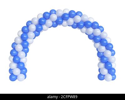 Bogen aus Ballons, Ballontor, Portal, 3d-Rendering Stockfoto