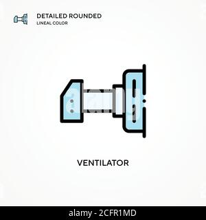 Vektorsymbol Beatmungsgerät. Moderne Vektorgrafik Konzepte. Einfach zu bearbeiten und anzupassen. Stock Vektor