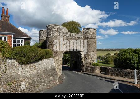 Mittelalterliches Stadttor, Strand Hill, Winchelsea, East Sussex, England Stockfoto