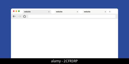 Browser Website Suche Internet Vector Tab Vorlage Stock Vektor