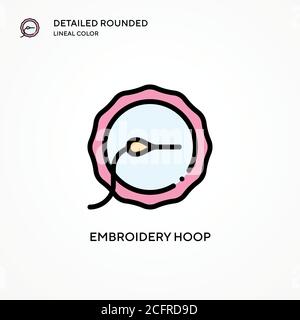 Stickrahmen Vektor-Symbol. Moderne Vektorgrafik Konzepte. Einfach zu bearbeiten und anzupassen. Stock Vektor