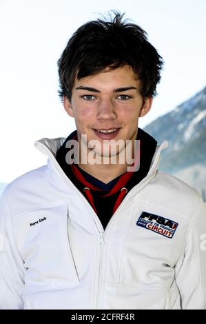 MOTORSPORT - MISCS 2012 - EQUIPE DE FRANCE FFSA 2012 - TRAINING - CHAMONIX (FRA) - 13 BIS 15/01/2012 - FOTO : GREGORY LENORMAND / DPPI - EQUIPE DE FRANCE CIRCUIT - PIERRE GASLY - PORTRAIT CREDIT: LM/DPPI/DPPI/GREGORY LENORMAND/ALAMY LIVE NEWS Stockfoto