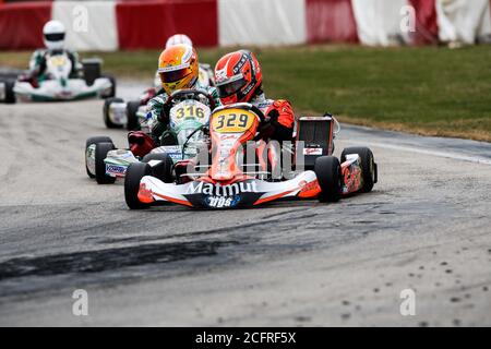 329 Pierre Gasly (FIA), Sodi Parilla, Aktion mit # 316 Anthoine Hubert (Fra) während der World Series Karting 2010 in La Conca, Italien - Foto Jacky Foulatier / DPPI Credit: LM/DPPI/DPPI/Jacky Foulatier/Alamy Live News Stockfoto