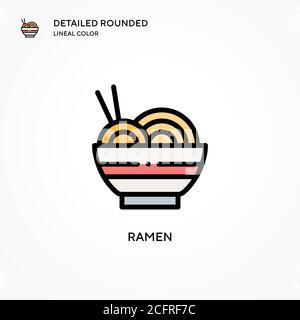 Ramen-Vektor-Symbol. Moderne Vektorgrafik Konzepte. Einfach zu bearbeiten und anzupassen. Stock Vektor
