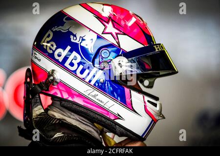 GASLY Pierre (Fra), Scuderia Toro Rosso Honda STR14, trägt einen speziellen Helm in Erinnerung an Anthoine Hubert, während 2019 Formel 1 FIA Weltmeisterschaft, Italien Grand Prix, in Monza vom 5. Bis 9. september - Foto Florent Gooden / DPPI Kredit: LM/DPPI/DPPI/Florent Gooden/Alamy Live News Stockfoto