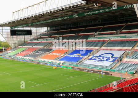 Ein allgemeiner Blick in das Welford Road Stadium während der englischen championship Gallagher Premiership Rugby Union Spiel zwischen Leicester Tigers und Angebot S Stockfoto