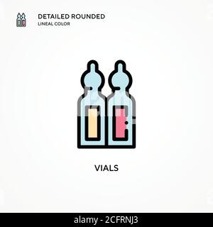 Vektorsymbol für Fläschchen. Moderne Vektorgrafik Konzepte. Einfach zu bearbeiten und anzupassen. Stock Vektor